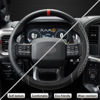 Picture of West Llama Customized Auto Car Steering Wheel Cover for Ford F-150, F-250, F-350, Expedition(Diamond Quilted - Black+Gray)