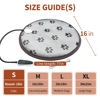 Picture of GOLOPET Cat Heating Pad Round-D16in Pet Heating Pads for Cats Waterproof Smart Thermostat Switch, Adjustable Heated Cat Bed,Adding Wire Rope Wires Cat Warming Pad-Paw Print