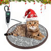 Picture of GOLOPET Cat Heating Pad Round-D16in Pet Heating Pads for Cats Waterproof Smart Thermostat Switch, Adjustable Heated Cat Bed,Adding Wire Rope Wires Cat Warming Pad-Rose