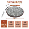 Picture of GOLOPET Cat Heating Pad Round-D16in Pet Heating Pads for Cats Waterproof Smart Thermostat Switch, Adjustable Heated Cat Bed,Adding Wire Rope Wires Cat Warming Pad-Rose