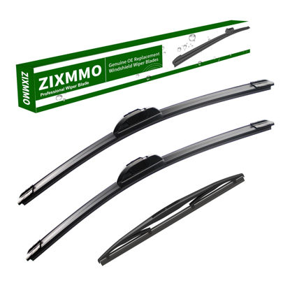 Picture of 3 Factory Wipers Blade Replacement for Subaru Crosstrek 2013 2014 2015 2016 2017 -Original Equipment Windshield Window Wiper Blades Set - 26"/16"/12" (Set of 3) J HOOK