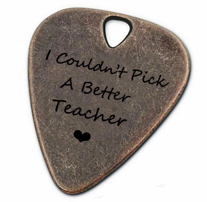 Picture of JUPPE Music Gifts For Teacher, Bronze I Couldn't Pick A Better Teacher Guitar Pick Plectrums Birthday Gifts For Teacher (Teacher)