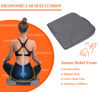 Picture of kingphenix Premium Car Seat Cushion, Memory Foam Driver Seat Cushion to Improve Driving View- Coccyx & Lower Back Pain Relief- Seat Cushion for Car, Truck, Office Chair (Dark Grey)