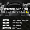 Picture of West Llama Customized Auto Car Steering Wheel Cover for Ford F-150, F-250, F-350, Expedition (Black+Gray)