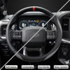 Picture of West Llama Customized Auto Car Steering Wheel Cover for Ford F-150, F-250, F-350, Expedition (Black+Gray)