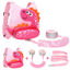 Picture of Toddler Leash Harness + Anti Lost Wrist Link, Accmor Cute Dinosaur Kids Harnesses with Leashes,3 in 1 Baby Walking Wristband Child Outdoor Anti-lsot Tether Rope Reins for Chidren Girls (Pink)