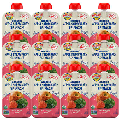 Picture of Earth's Best Organic Apple Strawberry Spinach Pouch, 3.5 oz (Pack of 12)