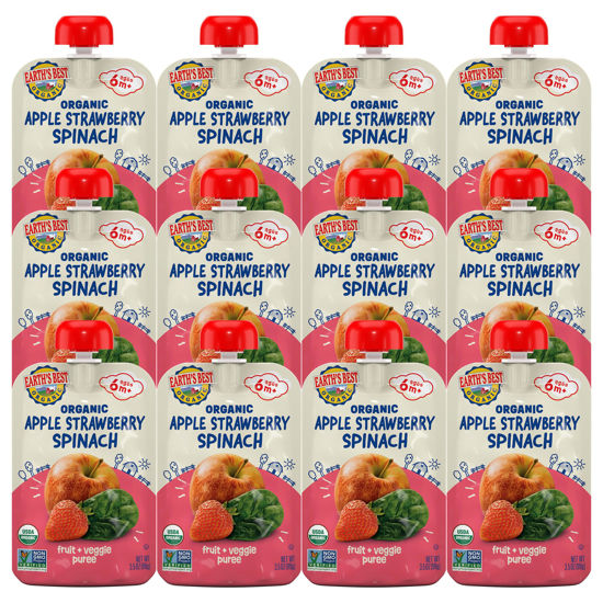 Picture of Earth's Best Organic Apple Strawberry Spinach Pouch, 3.5 oz (Pack of 12)