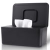 Picture of LEQXGO Baby Wipes Dispenser, Wipes Dispenser Baby Wipes Case, Baby Wipe Holder for Fresh Wipes, Non-Slip Wipes Case, Wipe Container with Sealing Design Lid (Black)