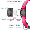 Picture of Upgraded AirTag Dog Collar, IP68 Waterproof Air Tag Dog Collar Holder, Reflective, Ultra-Durable, Comfortable Padded, Heavy Duty Dog Collars for Small Medium Large Dogs (S (10.6"-13.6"), Hotpink)