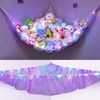 Picture of Unicorn Castle Stuffed Animals Net or Hammock Kids Toy Storage Organizer with LED Light Hanging Corner Stuffed Animals Holder Kids Girls Room Decor(Pack of 1)