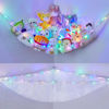 Picture of Unicorn Castle Stuffed Animals Net or Hammock Kids Toy Storage Organizer with LED Light Hanging Corner Stuffed Animals Holder Kids Girls Room Decor(Pack of 1)