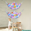 Picture of Unicorn Castle Stuffed Animals Net or Hammock Kids Toy Storage Organizer with LED Light Hanging Corner Stuffed Animals Holder Kids Girls Room Decor(Pack of 2)