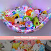 Picture of Unicorn Castle Stuffed Animals Net or Hammock Kids Toy Storage Organizer with LED Light Hanging Corner Stuffed Animals Holder Kids Girls Room Decor(Pack of 2)
