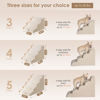Picture of EHEYCIGA Curved Dog Stairs Ramp for High Beds 19.7" H, 4-Step Dog Steps for Small Dogs and Cats, Pet Stairs for High Bed Climbing, Non-Slip Balanced Pet Step Indoor, Beige
