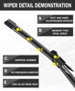 Picture of 3 Factory Wiper Blades Replacement for Mercedes-Benz W164 ML-Class X164 GL-Class W251 R-Class Original Equipment Windshield Wiper Blades 28"/21"/12"(Set of 3) Pinch Tab #2518200845