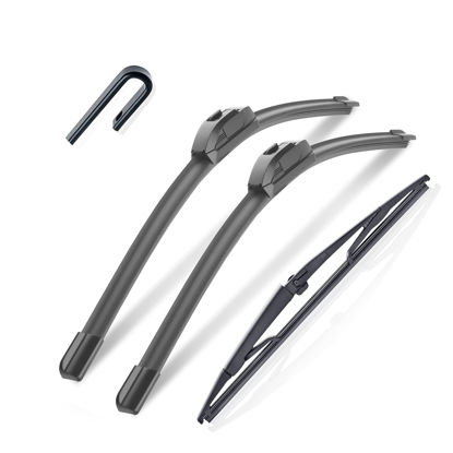 Picture of 21“+21” Windshield Wiper Blades with 14inch Rear Replacement for Jeep Grand Cherokee 2010 2009 2008 2007 2006 2005 Wiper Blades for My Car