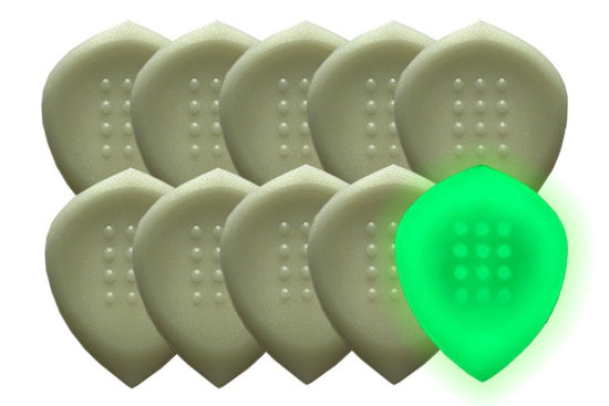 Picture of Acoustik Attak STEALTH Glow In The Dark Guitar Pick - Small Beveled Guitar Picks, Unique Tone (10 Pack)