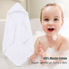 Picture of Spotted Play 2 Pack Hooded Baby Towels - 100% Muslin Cotton for Newborns, Infants, Toddlers - Large 32x32Inch Size - Highly Absorbent and Essential for Newborn Care, White and Grey