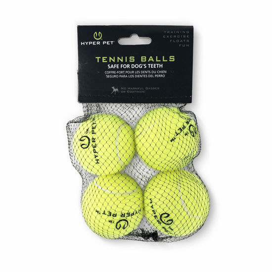 Picture of Hyper Pet Tennis Balls for Dogs (Pet Safe Dog Ball Dog Tennis Balls for Exercise & Training) Dog Ball Interactive Dog Toys work with Hyper Pet K9 Kannon K2 Dog Ball Launcher - 4 Pack 2.5" Green