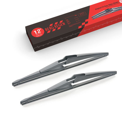 Picture of 12"(12-J) Rear Wiper Blades Fit for Nissan Rogue 21-08 Juke 17-11 Kicks 20-13 Pathfinder 20-13 /Benz M GLE 19-06 GL GLS 21-07 GLK 15-10 Back Windshield Wiper Blades (Pack of 2)