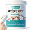 Picture of MEDUWEDU Wider Ear Cleaner Finger Wipes 60 Counts, Dog Ear Cleaner, Grooming Kit Care for Dogs and Cats,Otic Cleaning Pads, Remove Wax, Dirt & Stop Smelly, Itchy, Non-Irritating, Coconut Scent
