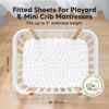 Picture of Pack and Play Sheets Fitted, 2-Pack Mini Crib Sheets - Pack N Play Sheets, Fitted Crib Sheet for Pack and Play Mattress, Playard Baby Crib Sheets, Crib Sheets Neutral for Boys, Girls (ABC Land)