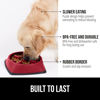 Picture of Gorilla Grip Slow Feeder Dog and Cat Bowls, Interactive Puzzle Toy for Dogs and Cats Food Training, Keeps Pets Busy and Prevents Puppy Overeating, Large, Small Breeds, 100% BPA Free, 1 Cup Red