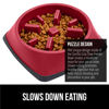 Picture of Gorilla Grip Slow Feeder Dog and Cat Bowls, Interactive Puzzle Toy for Dogs and Cats Food Training, Keeps Pets Busy and Prevents Puppy Overeating, Large, Small Breeds, 100% BPA Free, 1 Cup Red