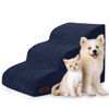 Picture of Dog Stairs and Steps for Beds Or Couches, 3-Step Pet Stairs & Steps for Small Dogs and Cats, Soft and Non-Slip Dog Ramp for Older Dogs,Pet with Joint Pain,Easy to Walk