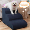 Picture of Dog Stairs and Steps for Beds Or Couches, 3-Step Pet Stairs & Steps for Small Dogs and Cats, Soft and Non-Slip Dog Ramp for Older Dogs,Pet with Joint Pain,Easy to Walk