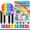 Picture of QMG Rainbow Color Piano and Keyboard Sticker and Kids Piano Learning Book Easy to Follow Instructions for Kids, Beginner Piano Book for Children, Easy Piano Sheet Music for Kids