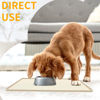 Picture of Ptlom Silicone Pet Placemat for Dog and Cat, Waterproof Non-Slip Pet Feeding Bowl Mats for Food and Water, Small Medium Large Tray Mat Prevent Residues from Spilling to Floor, Beige, 24.5" 16.5"
