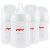 Picture of Pigeon PP Nursing Bottle Wide Neck, Anti-Colic, Streamlined Body, Natural Feel, Easy to Clean, 5.4 Oz (Pack of 4), Includes 4pcs SS Nipples (0m+)