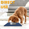Picture of Ptlom Pet Placemat for Dog and Cat, Waterproof Non-Slip Silicone Feeding Bowl Mat Prevent Food and Water Overflow, Puppy Dish Feeder Fountain Trays Suitable for Medium and Small Pets, Navy Blue