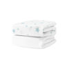 Picture of Newton Baby Organic Fitted Crib Sheets (2-Pack) - 100% Breathable and Ultra-Soft, 100% Organic Muslin Cotton, Stardust in Moonstone Mist & Solid White, Fits Standard Cribs