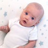 Picture of Newton Baby Organic Fitted Crib Sheets (2-Pack) - 100% Breathable and Ultra-Soft, 100% Organic Muslin Cotton, Stardust in Moonstone Mist & Solid White, Fits Standard Cribs