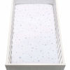 Picture of Newton Baby Organic Fitted Crib Sheets (2-Pack) - 100% Breathable and Ultra-Soft, 100% Organic Muslin Cotton, Stardust in Moonstone Mist & Solid White, Fits Standard Cribs