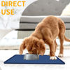 Picture of Ptlom Silicone Pet Placemat for Dog and Cat, Waterproof Non-Slip Pet Feeding Bowl Mats for Food and Water, Small Medium Large Tray Mat Prevent Residues from Spilling to Floor, Navy Blue, 18" 12"