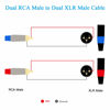 Picture of JOLGOO RCA to XLR Cable, Dual RCA Male to Dual XLR Male Cable, 2 RCA Male to 2 XLR Male HiFi Audio Cable, 4N OFC Wire, for Amplifier Mixer Microphone, 15 Feet