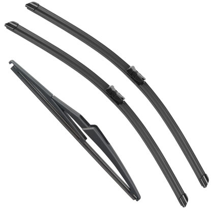 Picture of RAINTOK Windshield Wiper Blades Replacement for 2015-2023 Jeep Renegade Original Factory Quality Front Rear Wipers Blade Set for My Car - 22" 20" 11" (Pack of 3)