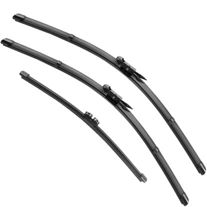 Picture of RAINTOK Windshield Wiper Blade Set Replacement for 2011-2022 Ford Explorer and Rear Windshield Wiper Blade-26"/22"/11" (Set of 3) Pinch Tab