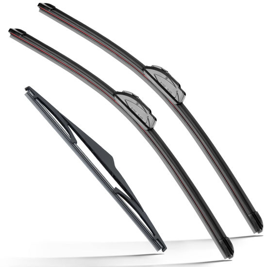 Picture of RAINTOK Windshield Wiper Blades Replacement for Kia Sportage 2011 2012 2013 2014 2015 2016 Original Factory Quality Front Rear Wipers Blade Set for My Car - 24" 18" 12" (Pack of 3)