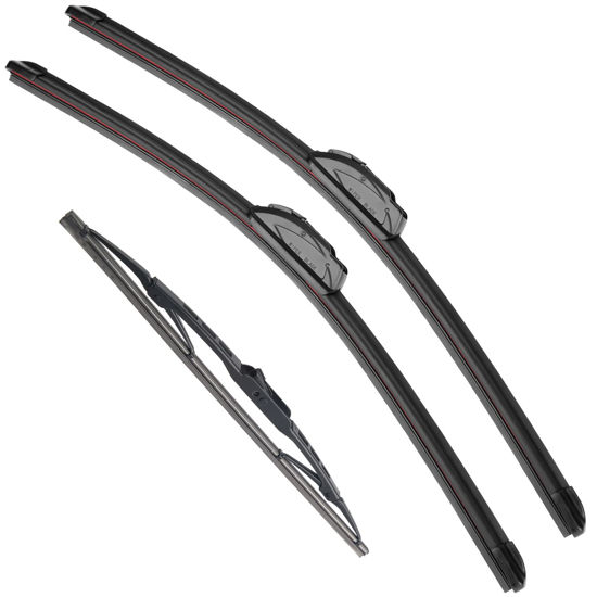 Picture of RAINTOK Windshield Wiper Blade Set Replacement for 2007-2017 Jeep Patriot Original Equipment Replacement Front Wiper Blades-21"/21"/10" (Set of 3) U/J Hook