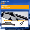 Picture of RAINTOK Windshield Wiper Blade Set Replacement for 2006-2011 Mini Cooper and Rear Windshield Wiper Blade-19"/18"/10" (Set of 3) U/J HOOK