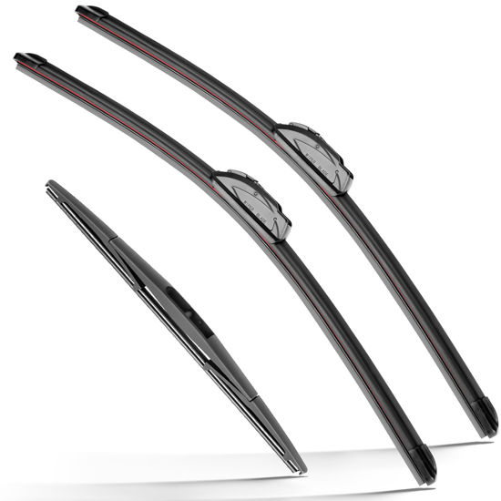 Picture of RAINTOK Windshield Wiper Blades Replacement for 2005-2015 Nissan Armada Original Factory Quality Front Rear Wipers Blade Set for My Car - 24" 22" 12" (Pack of 3)