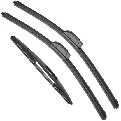 Picture of RAINTOK Windshield Wiper Blades Replacement for Ford Flex 2009 2010 2011 2012 2013 2014 2015 2016 2017 2018 2019 Original Factory Quality Front Rear Wipers Blade Set - 24" 22" 12" (Pack of 3)