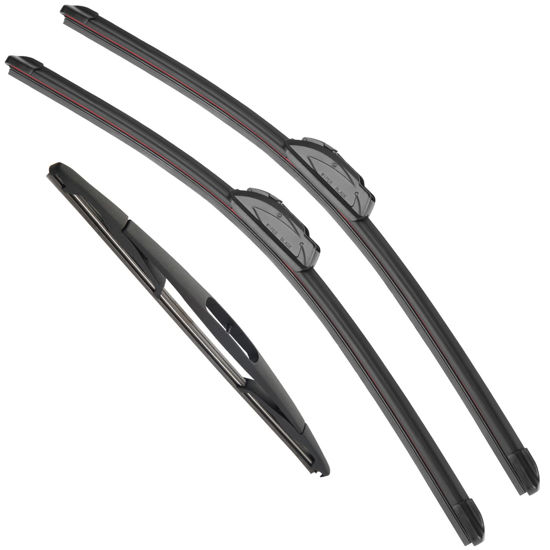 Picture of RAINTOK Windshield Wiper Blades Replacement for Ford Flex 2009 2010 2011 2012 2013 2014 2015 2016 2017 2018 2019 Original Factory Quality Front Rear Wipers Blade Set - 24" 22" 12" (Pack of 3)