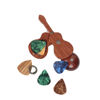 Picture of CustomGuitarPlectrumwithBox HomeWoodenDecorativeOrnamentGuitarMusicGiftCarMiniPendantGuitarAccessories Musician'sGuitarPlectrumGiftChristmasUniqueGift (Wood color (flower pear tree))