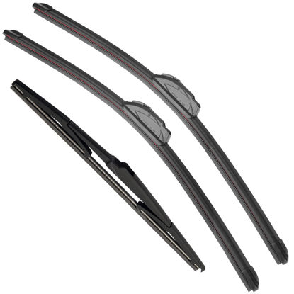 Picture of RAINTOK Windshield Wiper Blades Replacement for Chrysler Pacifica 2017 2018 2019 2020 2021 Original Factory Quality Front Rear Wipers Blade Set for My Car - 26" 20" 14" (Pack of 3)